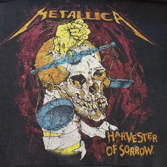 Vintage Hoodie METALLICA Harvestor of Sorrows Infinity Designer Black Size XXL - Picture 8 of 16
